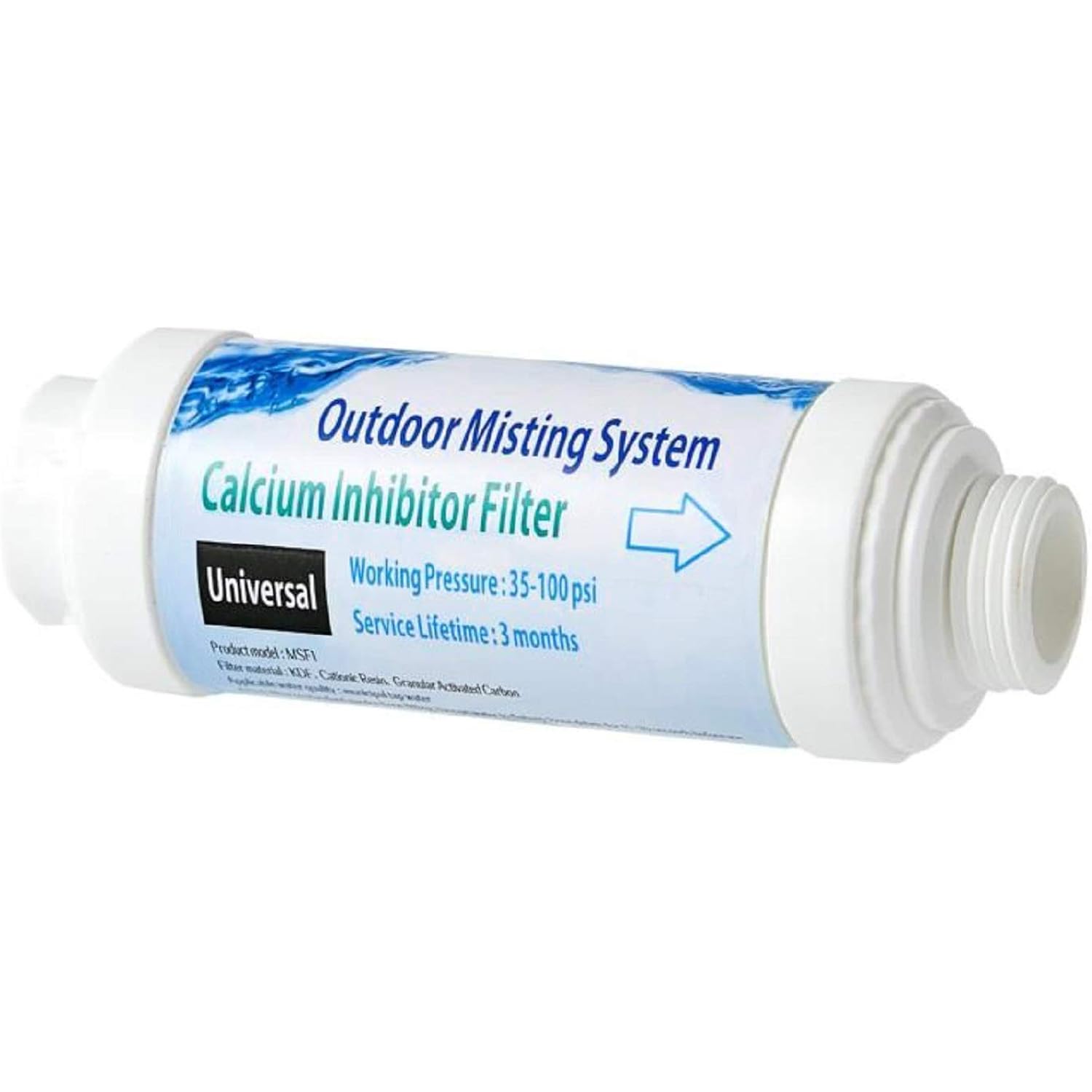 H&G Lifestyles Misting System Calcium Inhibitor Filter For Mister | Misting System Inline Water Filter Effectively Reduce Hard Water Spots, Soften Water, Upgraded Formula