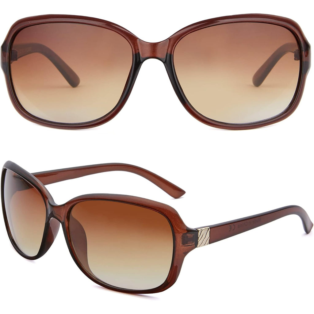 Madison Avenue 2 Pack Classic Vintage Sunglasses for Women, Fashion Sun Glasses with UV400 Protection 2pack-black/Brown