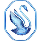 Swarovski Millenia Earrings, Square cut crystal, Blue, Rhodium plated