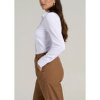 Button Down Shirts for Women Dress Shirts Long Sleeve Stretch Wrinkle Free Work Solid Casual Office Blouses Top