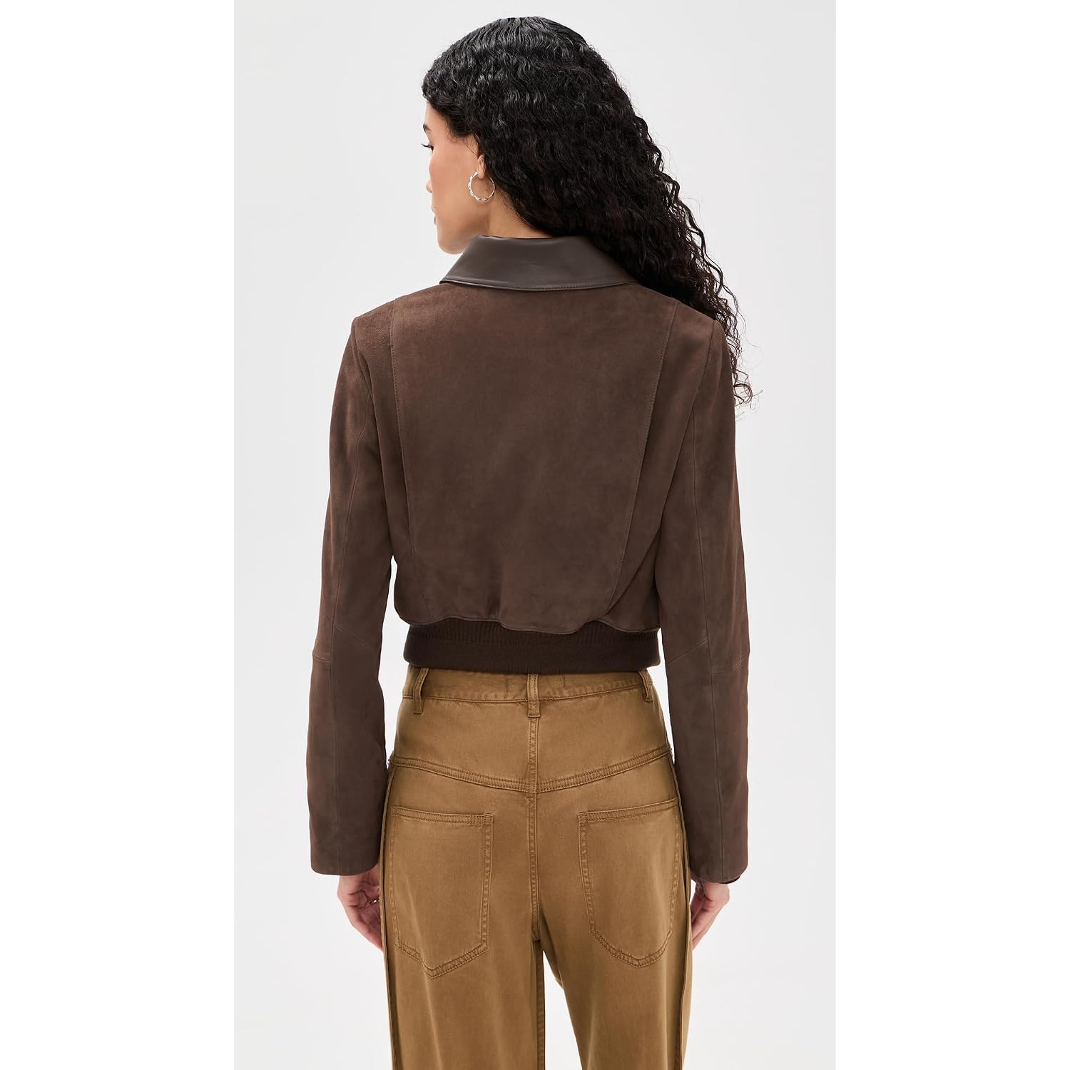 Vince Women'S Suede Shrunken Bomber
