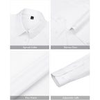 Womens Dress Shirts Long Sleeve Button Down Shirt Wrinkle-Free Business Casual Blouse Office Work Tops