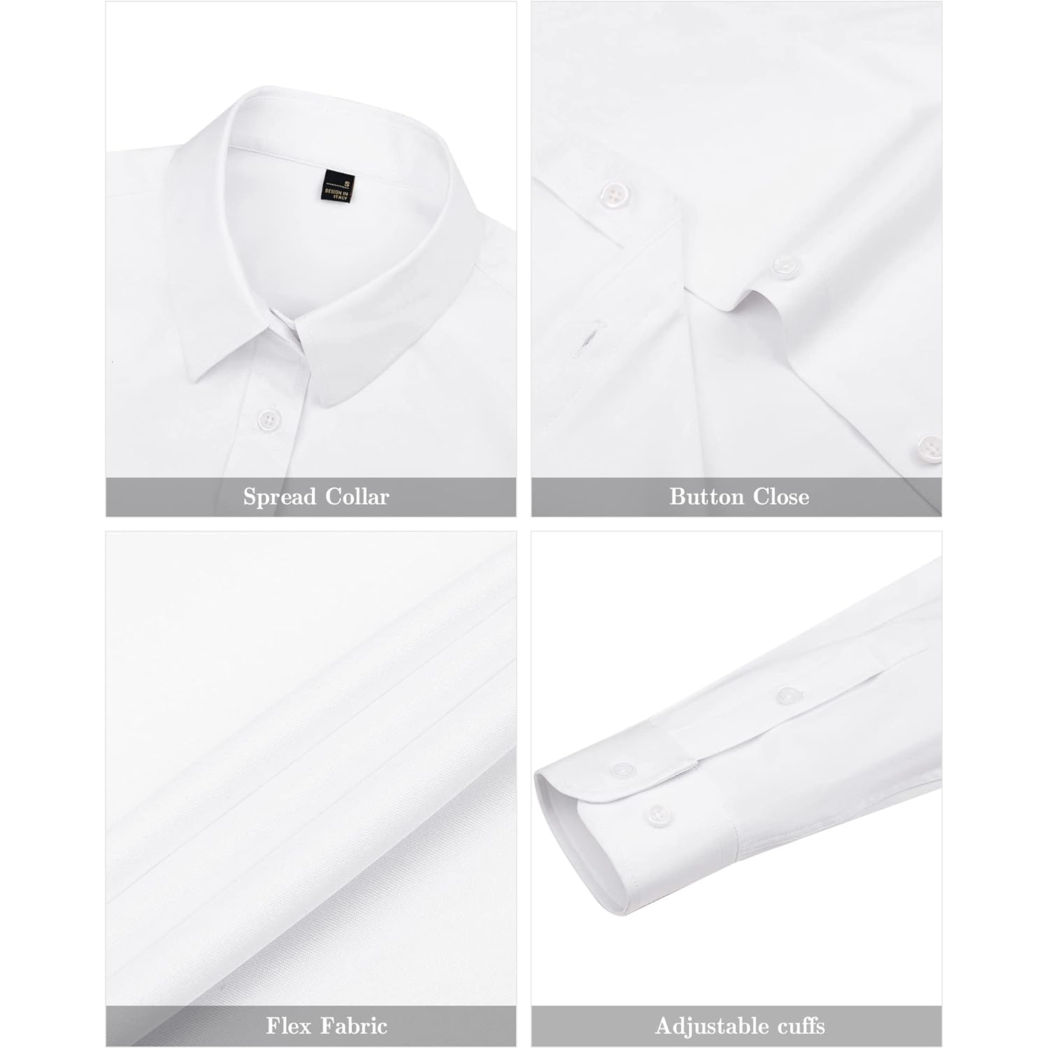 Womens Dress Shirts Long Sleeve Button Down Shirt Wrinkle-Free Business Casual Blouse Office Work Tops