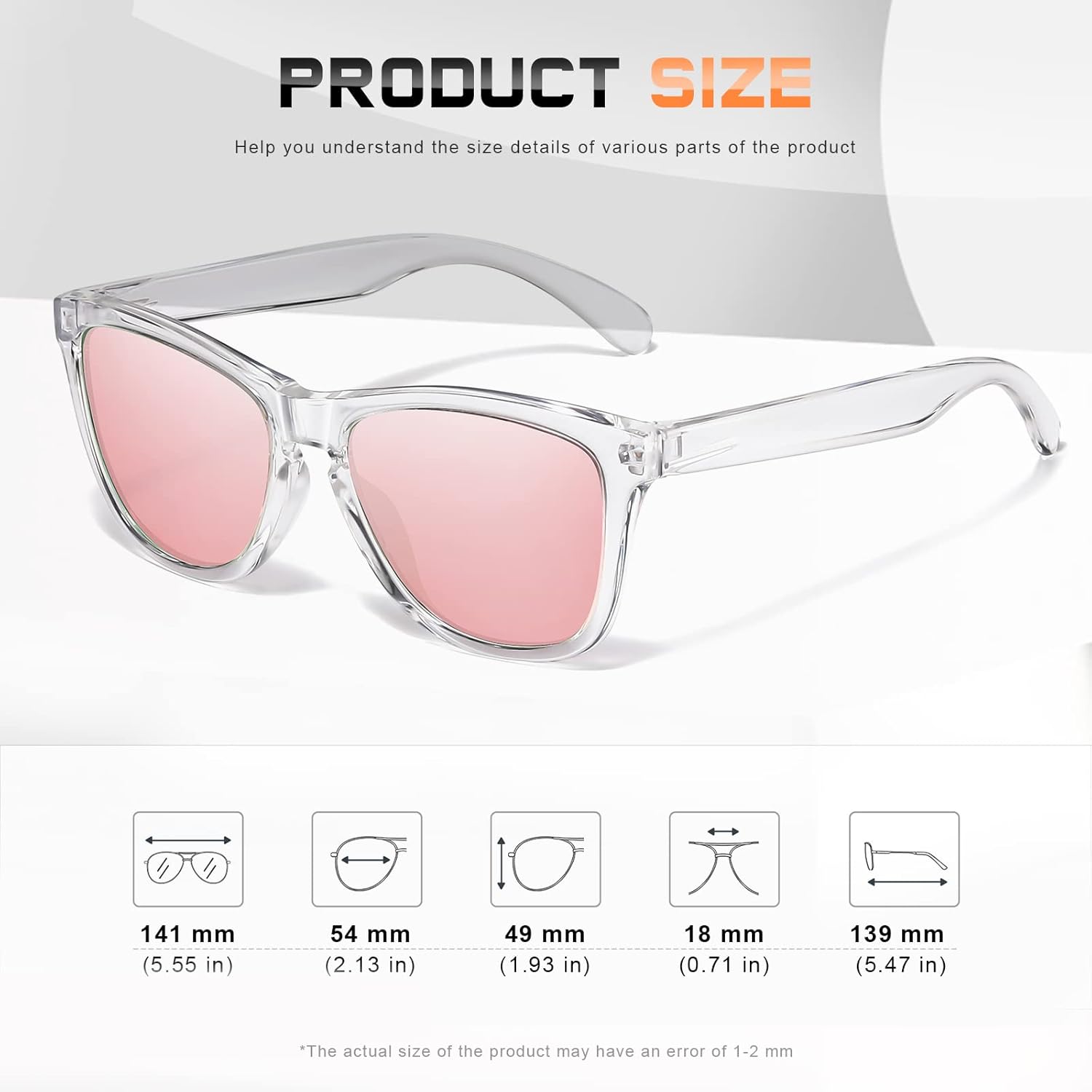 DANAMY Sunglasses Womens Polarized Sunglasses for Women Trendy Designer Mirrored UV400 Protection Sun Glasses