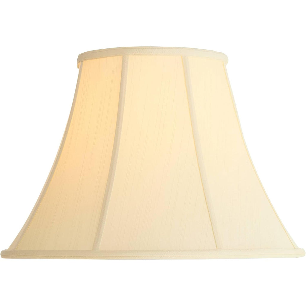 Creme Large Bell Lamp Shade 9" Top X 18" Bottom X 13" Slant X 12.5" High (Spider) Replacement With Harp And Finial - Imperial Shade