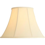Creme Large Bell Lamp Shade 9" Top X 18" Bottom X 13" Slant X 12.5" High (Spider) Replacement With Harp And Finial - Imperial Shade