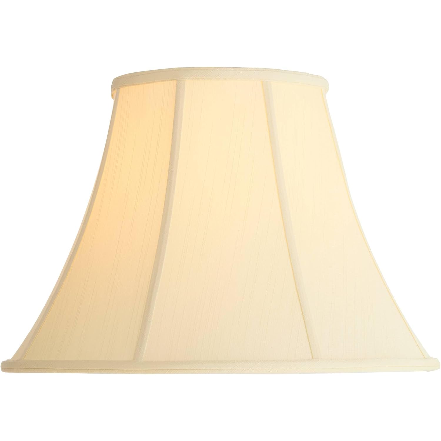 Creme Large Bell Lamp Shade 9" Top X 18" Bottom X 13" Slant X 12.5" High (Spider) Replacement With Harp And Finial - Imperial Shade