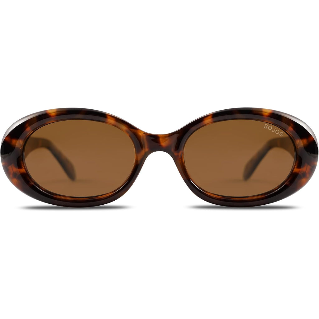 Sojos Retro Oval Polarized Sunglasses For Women Men 90S Vintage Uv400 Protection Tiny Sun Glasses Sj2286