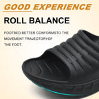 Kuailu Mens Recovery Sandals Orthotic Arch Support Open Toe Sport Slides Thick Cushion Orthopedic Plantar Fasciitis Slip On Wide Width Summer Pool Beach Waterproof
