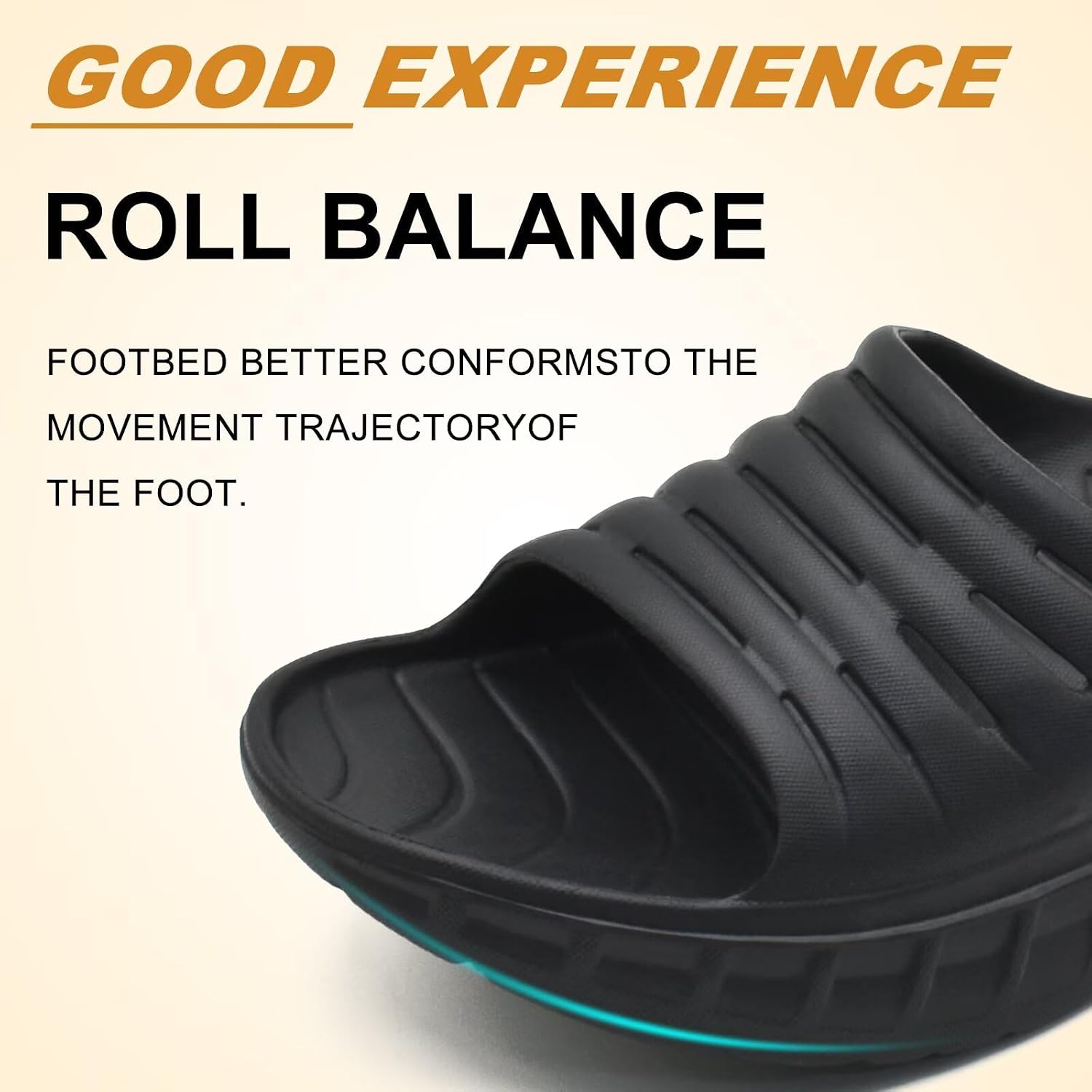 Kuailu Mens Recovery Sandals Orthotic Arch Support Open Toe Sport Slides Thick Cushion Orthopedic Plantar Fasciitis Slip On Wide Width Summer Pool Beach Waterproof
