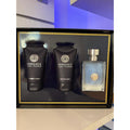 Versace Pour Homme for Men - 3 Pc Gift Set: 1.7oz EDT Spray, Hair and Body Shampoo, After Shave Balm