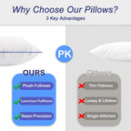 12X20 Pillow Insert Set Of 2, Hypoallergenic Lumbar Pillow Inserts,Soft Rectangular Cushionfor Couch, Sofa – Oeko-Tex Certified Virgin Down Alternative Filling, Machine Washable
