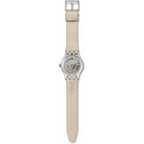 Swatch Irony Sistem51 Unisex Watch Casual Polymer Beige Automatic Waterproof Mocha Dream