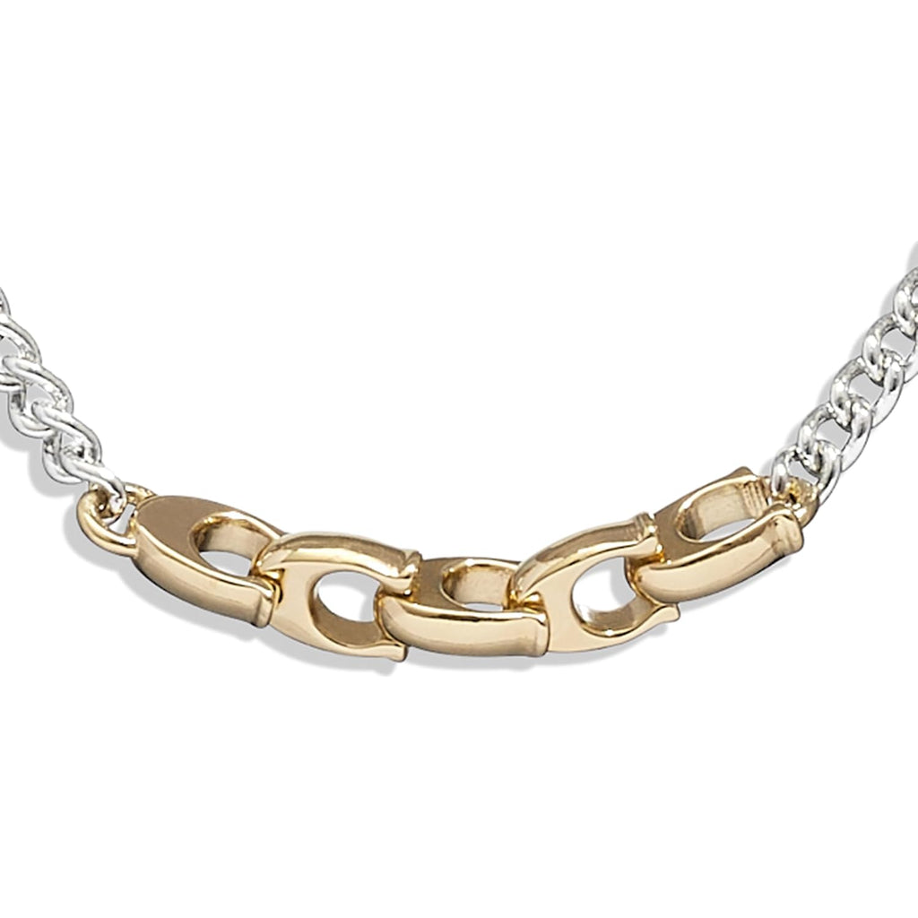 COACH Women's Signature Mixed Chain Necklace