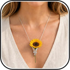 Flower Holder Necklace for Women DIY Flower Bouquet Necklace Mini Vase Pendant Wearable Floral Jewelry Insert Fresh or Dried Flowers Gifts for Teachers Mom Daughter Bride Bridesmaids