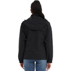 Moerdeng Women'S Waterproof Rain Jacket Lightweight Raincoat Hooded Hiking Jacket Softshell Windbreaker