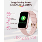Fitness Trackers for Women Smart Watch: Fitness Tracker with 24/7 Heart Rate Monitor SpO2 Sleep Step Tracker, Pedometer Fitness Watches for Women with 5ATM Waterproof for iPhone Android 2 Bands Pink