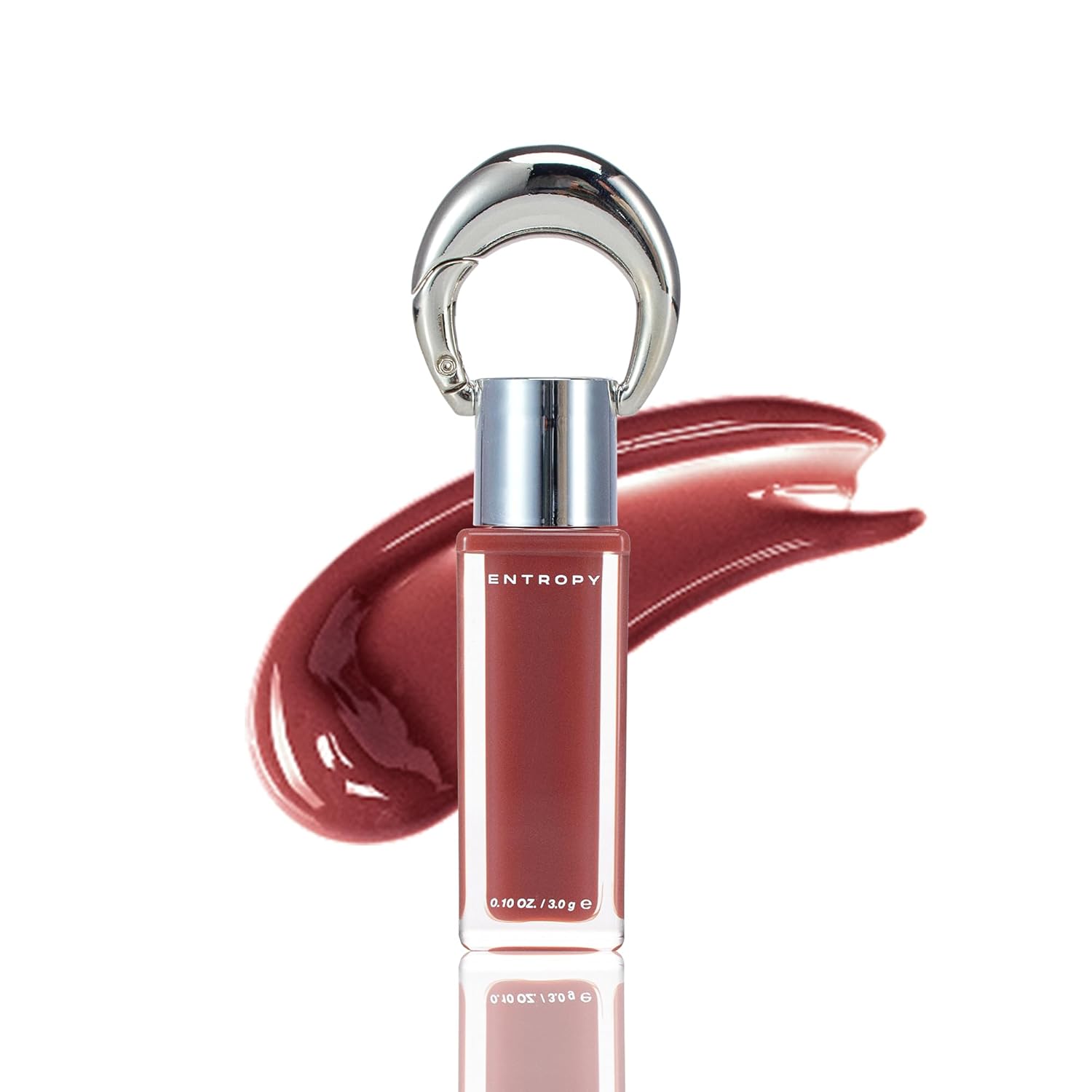 ENTROPY Makeup Glossy Lip Tint – Juicy Glow Line/Non-Sticky Hydrating Lip Gloss Tint, High Shine Finish, Buildable Sheer Color, Lip & Cheek Makeup - Amber Charm (Warm Brick Red) | glossy lip tint, Non-sticky lip tint, Juicy glow lip gloss