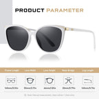 Trendy Cat Eye Sunglasses for Women Fashion Cateye UV400 Protection Glasses CL22017 White Frame
