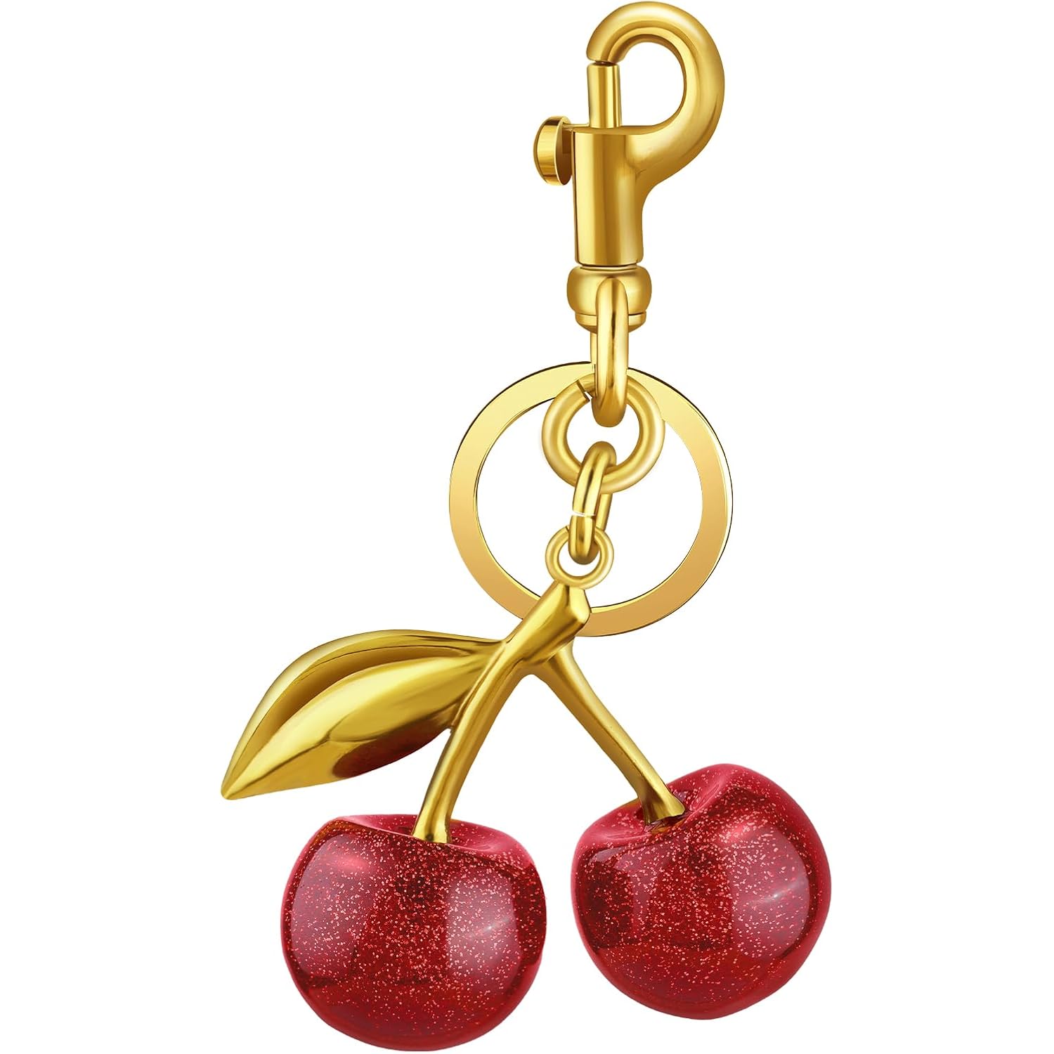 TINKRSTUFF Cherry Bag Charm Cute Key Chains Cherry Purse Charms for Handbags, Strawberry Keychain Mother's Day Gifts