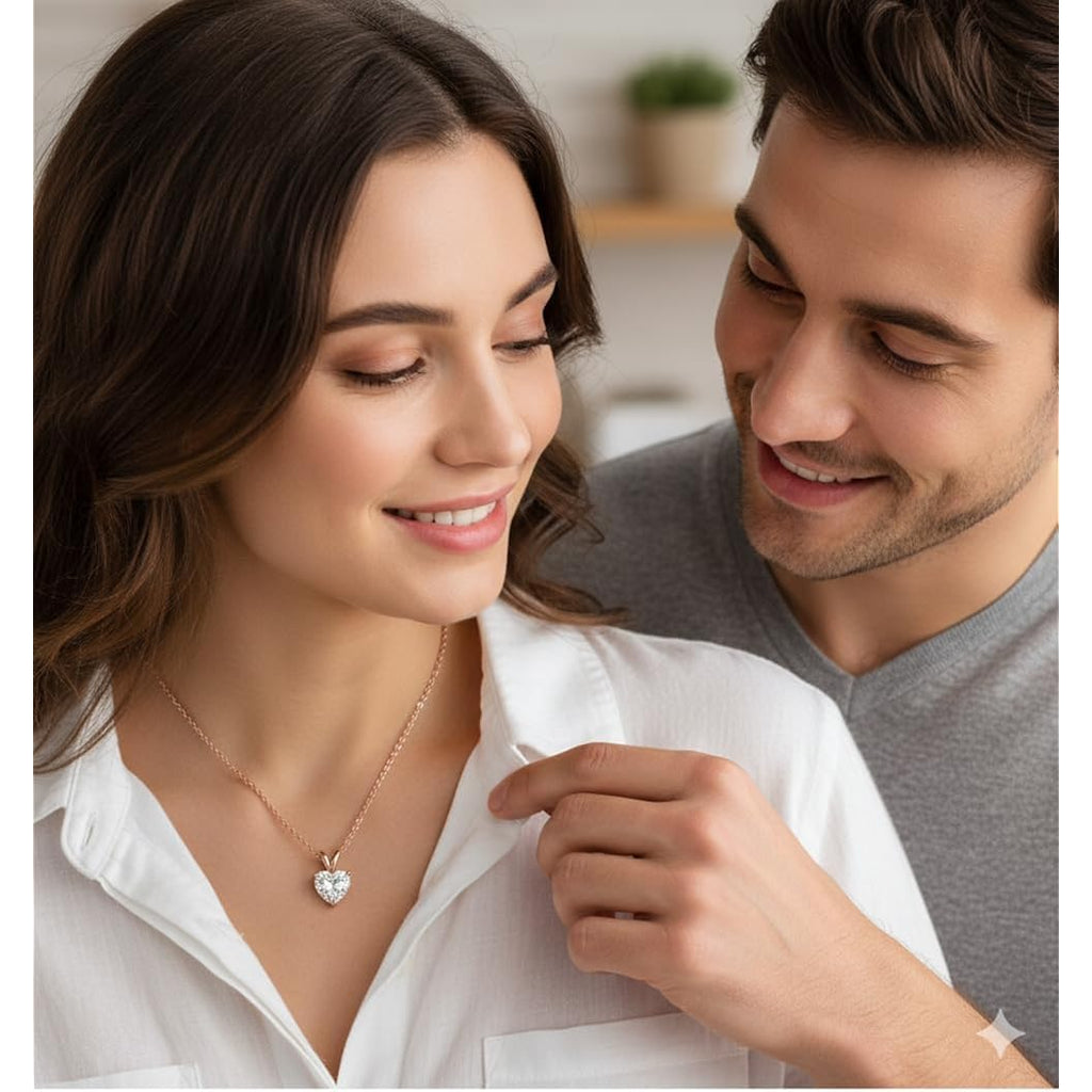 Fascinating Diamonds IGI Certified Lab Grown Diamond Solitaire Pendant 14K Gold 1/2-5 Carat 4 Prong Diamond Necklace 18 Inch Gold Chain For Women (E-F-G, VS1-VS2, 0.50-5 C.t.w)