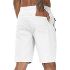 Men'S Stretch Shorts Casual Classic Fit Drawstring Summer Beach Shorts With Zipper Pockets