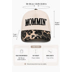 Mommin Trucker Hat for Women, Adjustable Embroidered Mom Baseball Cap -Christmas Mothers Day Birthday Gifts for Mom & Wife Mommin Leopard-01