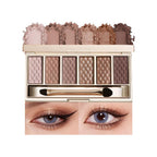 Neutral Nude Brown Eyeshadow Palette – 6 Matte & Shimmer Shades, Blendable Long-Lasting Eye Shadow Kit for Natural Everyday Makeup, Soft Glam Looks & Mature Eyes, High Pigment Smooth Formula 1