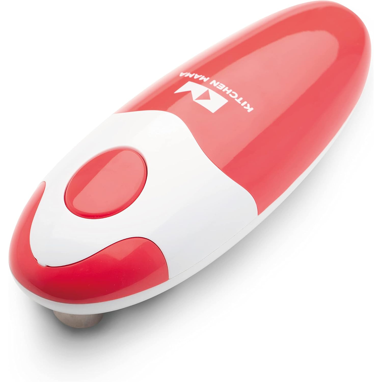 Kitchen Mama Auto Electric Can Opener, Red | Automatic, Hands Free, Smooth Edge, Food-Safe, Battery Operated