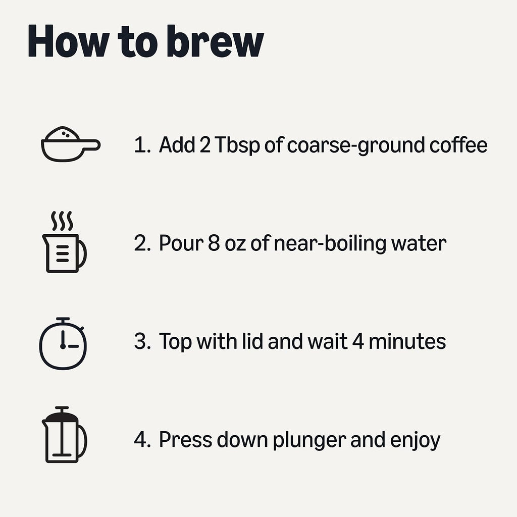 Amazon Basics French Coffee Press, 34 Oz., Borosilicate Glass, Bpa-Free, Triple Filtration System, Dishwasher-Safe Parts