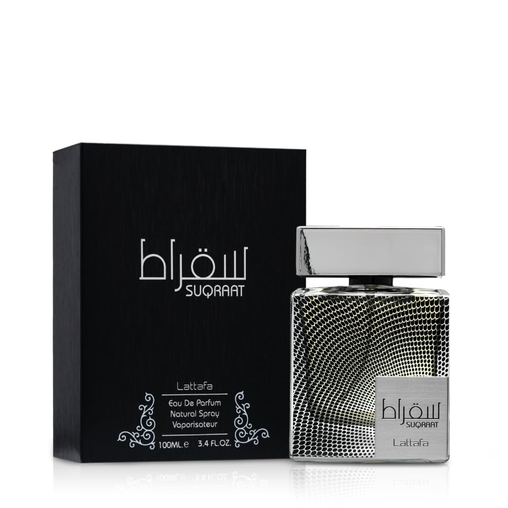 Lattafa Suqraat - Fresh, Spicy, Aromatic, Woody - Eau de Parfum Long-Lasting Fragrance for Men, 3.4 Ounce / 100 ml