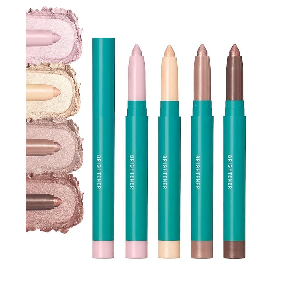 Eyeshadow Stick, Eye Shadow Brightener Stick Glitter Highlighter Makeup Eye Liner, Shimmer Creamy Long Lasting Eye Makeup(4Pcs