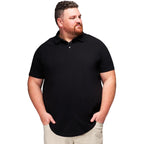 Strongsize Big And Tall Polo Shirts For Men – Golf Shirt With Snap Buttons | Longer Length Shirt With Curved Hem