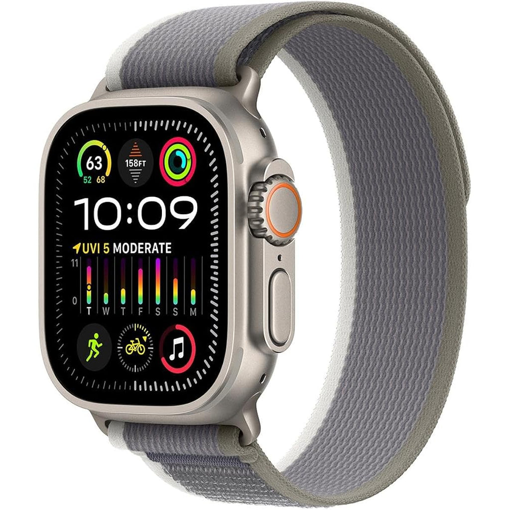 Apple Watch Ultra 2 [GPS + Cellular, 49mm] - Rugged Titanium Case & Blue Alpine Loop - Medium (Renewed)