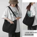 Canvas Tote Bag Casual Hobo Crossbody Shoulder Bag For Women And Men Large Purse Messenger Bag Travel Work