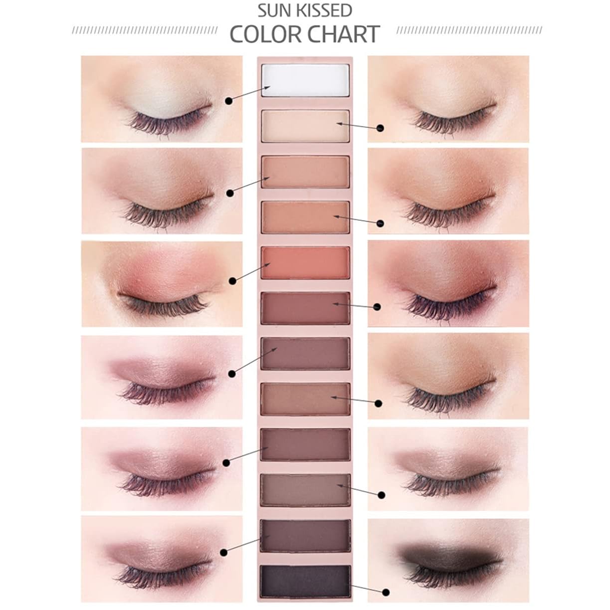 BestLand 2 Pack 12 Colors Makeup Nude Colors Eyeshadow Palette Natural Nude Matte Shimmer Glitter Pigment Eye Shadow Pallete Set Waterproof Smokey Professional Beauty Makeup Kit (2 PCS)