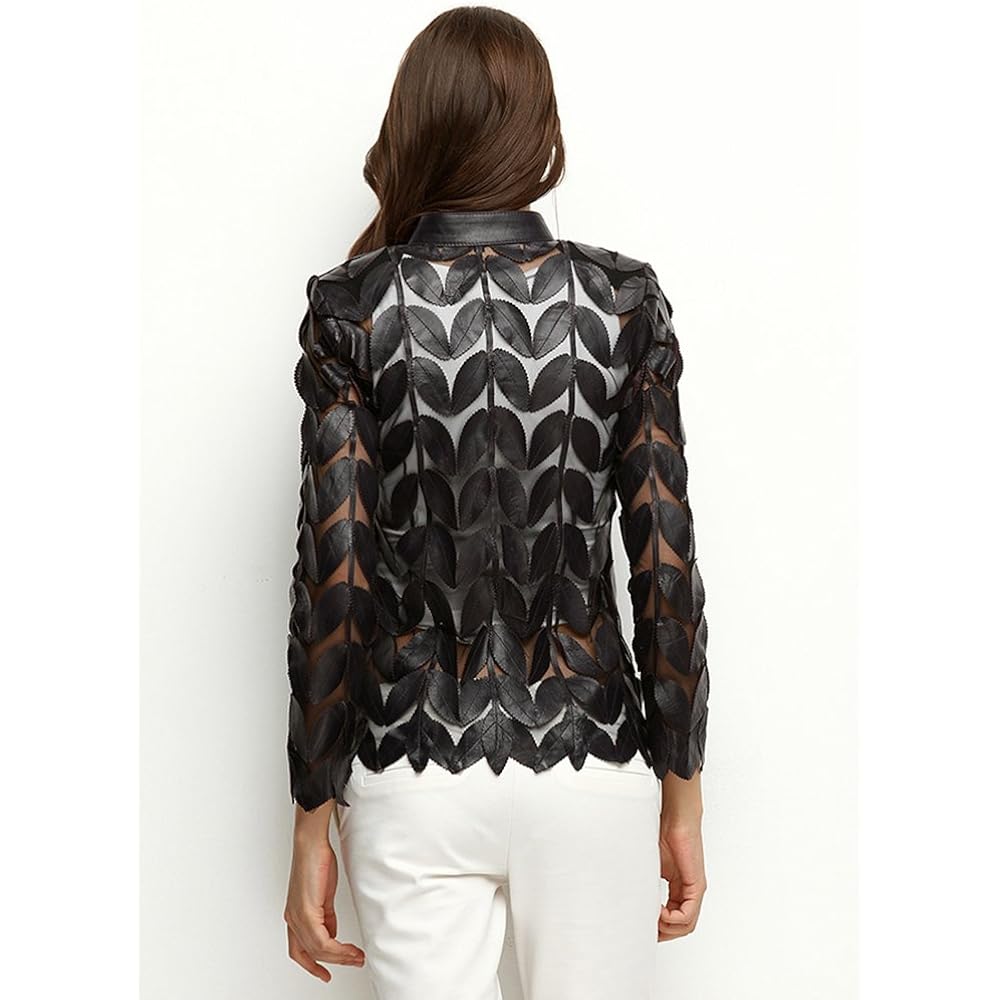 Zamback Design Handmade Leaf Leather Jacket