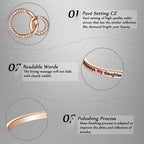 Mother's Day ‘Badass Daughter’ Gift, ‘Always My Daughter Forever My Friend’ Bangle Bracelet, ‘Mother/Father Daughter Forever Love’ Women Jewelry, Xmas Wedding Birthday Present from Dad Mom