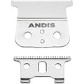 Andis T-Blade Replacement For T-Outliner, Gto, Go, And Sls Trimmers - Close Cutting, Zero Gapped, Silver