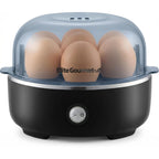 Elite Gourmet Egc115B Easy Egg Cooker Electric 7-Egg Capacity, Soft, Medium, Hard-Boiled Egg Cooker With Auto Shut-Off, Measuring Cup Included, Bpa Free, Classic Black