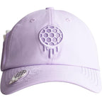 Ladies 6 Panel Unstructured Open Back Golf Hat - Snapback - Tee Holder With Tees & Bill Magnet With Ball Marker