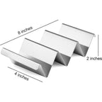 Taco Holders 4 Packs - Stainless Steel Taco Stand Rack Tray Style, Oven Safe for Baking, Dishwasher and Grill Safe