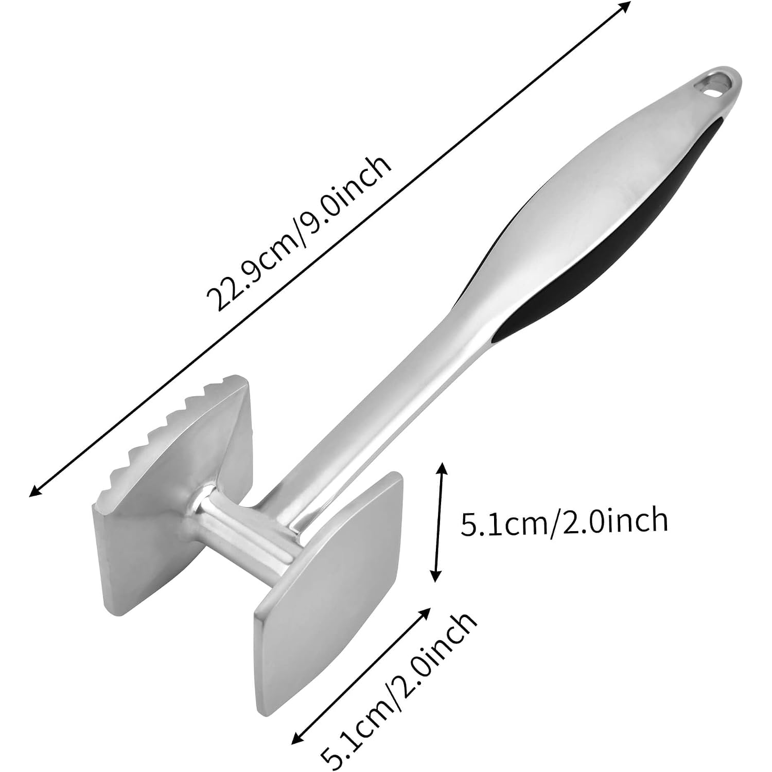 Aliglow Meat Tenderizer Hammer Tool Pounder For Tenderizing Steak Beef Poultry, Heavy Duty Dual-Sided Mallet With Soft Grip Handle - Multifunctional Kitchen Beater For Chicken,Fish, Baking