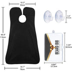 Beard Bib Apron, Beard Trimming Catcher for Men Shaving Hair Clippings Non-Stick Waterproof Grooming Cloth