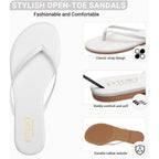 Fitory Women’S Flip Flops, Fashion Casual Thong Walking Slide With Vegan Leather, Comfortable Summer Beach Flat Sandals For 2026 Indoor And Outdoor Size 6-11