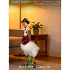 Larpgears Premium Adjustable Large Porch Goose Statue – 23” Realistic Hollow Plastic Garden Goose With Removable Cowboy Hat & Bandana, Stone Base With Sand-Fillable Design For Outdoor Stability