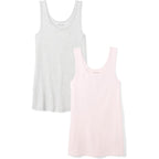 Women's Slim-Fit Scoop Neck Tank Top, Pack of 2
