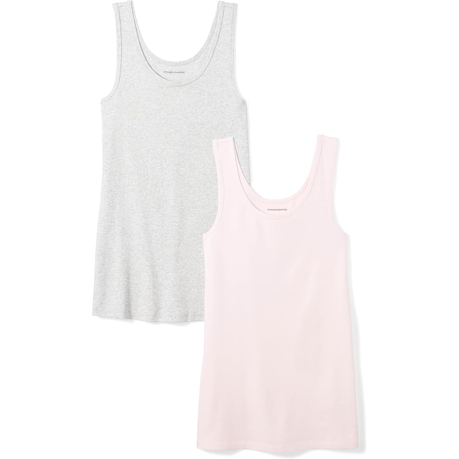 Women's Slim-Fit Scoop Neck Tank Top, Pack of 2