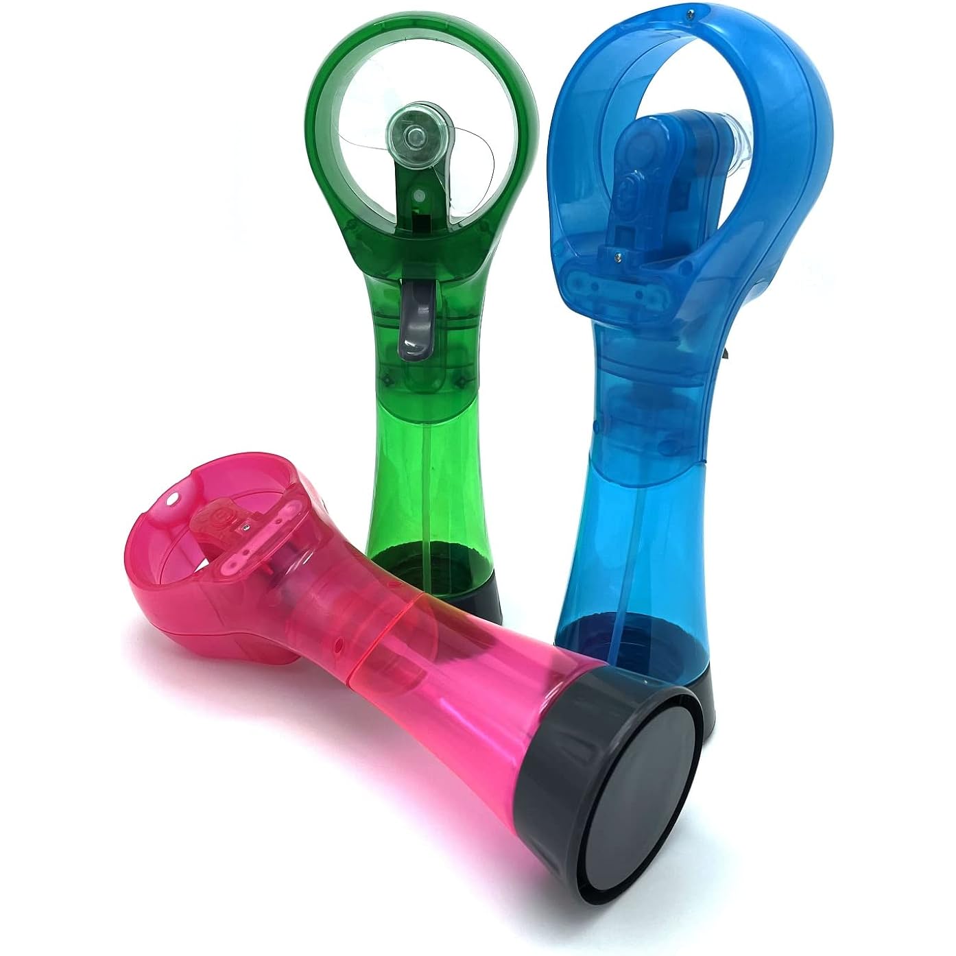 Bjpey Water Misting Fans Portable Personal Handheld Spray Fan Cooling Outdoor Cooler, Pack Of 3 (Blue/Green/Pink)