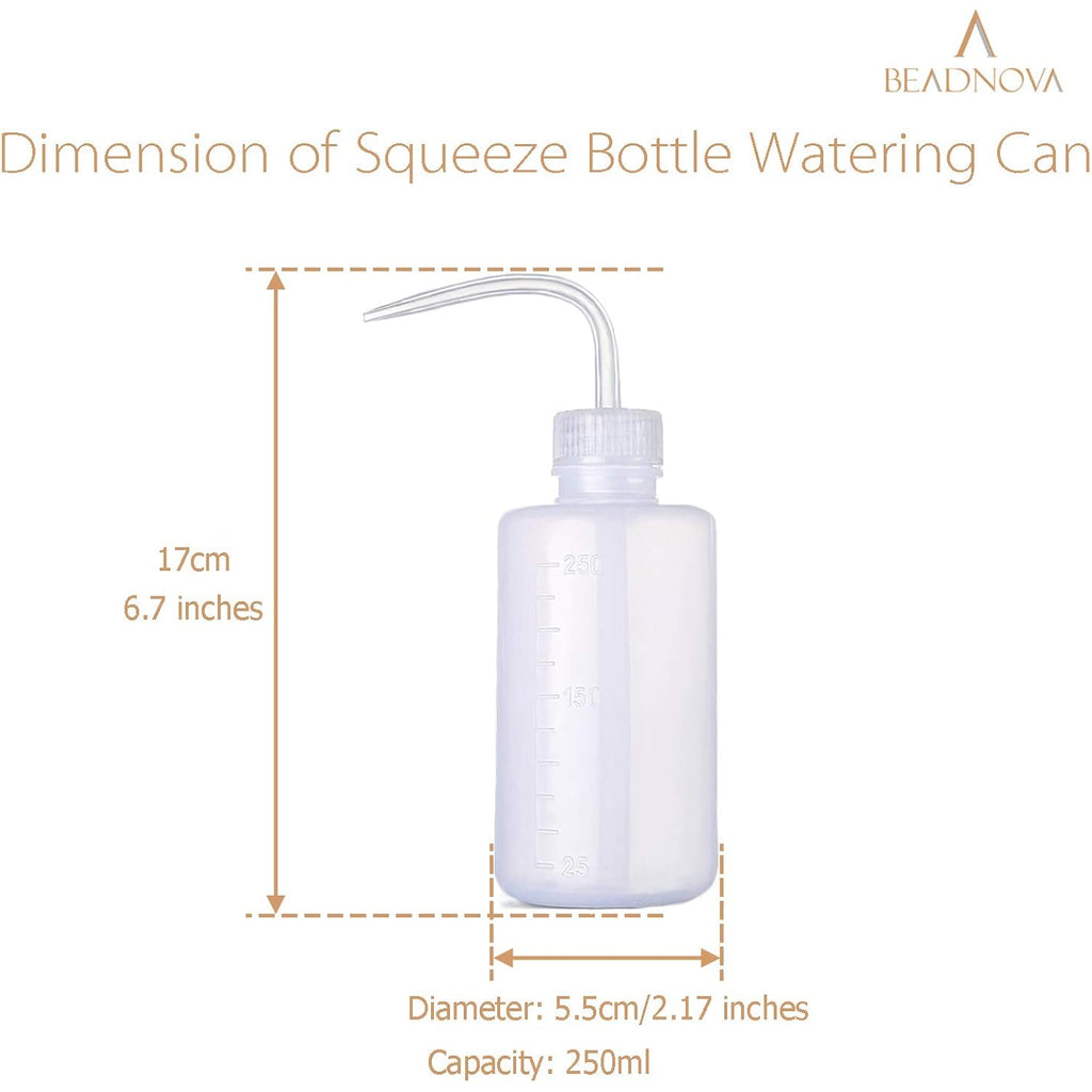 Beadnova Squeeze Plant Watering Bottle 250Ml 8Oz Small Wash Bottle Squeeze Plastic Watering Can For Indoor Plants Succulents (1Pc)